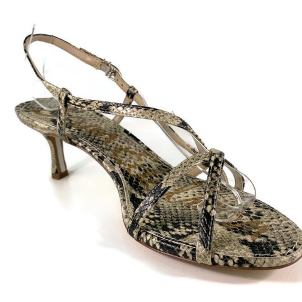 Sam Edelman Beige Snakeskin Heels‎